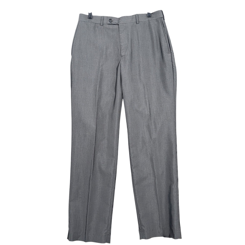 Louis Raphael Rosso Dress Pants Mens 34x32 Polyester Viscose Gray